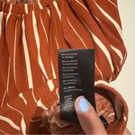 Anthropologie Elodie off the shoulder striped top burnt orange white medium Photo 3