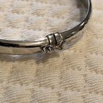 Sterling Silver  Spring Closure Locking Clasp Closure Bangle Bracelet Photo 4