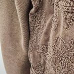 Denim & Co. Brown Bomber Sweater Jacket Size Medium Brown Zip Photo 4