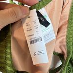 J. Crew Bikini Women Small Wide Rib Curved Waist Cheeky String Bottom with Rings Green Photo 5