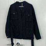 Free People XS Black Cargo Utility Jacket In Our Nature Photo 6