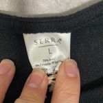 Serra  Ladies Black Front Knot Scoop Neck Top | Size Large NWT Photo 3