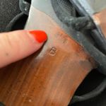 Ralph Lauren Vintage Purple Label Leather Sandals Heels Spaghetti Straps Chunky Block 90โs -early 2000โs Slip on Square toe Made in Italy ๐ฎ๐น Sz 8.5 Rubber outsole Anti-slip Photo 7