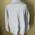 Aran Crafts Merino Wool Cableknit Button Cardigan Size M Photo 4