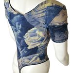Cosabella Feminine, intimate romantic Bodysuit blue rose - Size Large (Fits M) Photo 9