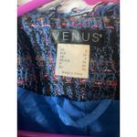 Venus  Blue Plaid Tweed Fringe Jacket Blazer Women Size 2 Photo 1
