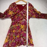 LPA Revolve Cassia Floral Mini Dress Long Sleeve Smocked Cuffs Party Dress Sz S Photo 8