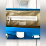 BCBGirls BCBG Girls Turquoise Blue Nylon & White Leather Buckle Handbag Satchel Y2k NWT Photo 5