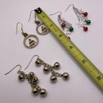 Lot Of 3 Dangle Drop Pierced Costume Earrings Variety Christmas Holiday Photo 5
