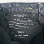 American Eagle Women's Black Wash Distressed Ripped Frayed Hem‎ Jeans 28x30 Size 28 Photo 8