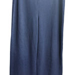 St. John Navy Blue Knit Wide Leg Pull On Ribbed Pants Women’s Size 10 Photo 0