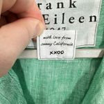 Frank & Eileen  Light Green 100% Linen V Neck Button Down Shirt Women's Size L Photo 7