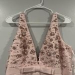 Mac Duggal  2278 Pink Crepe Sleeveless Beaded V Neck Gown With Bow sz 10 Photo 1