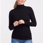 Gap Vtg XL Ribbed Turtleneck Sweater Y2K Black Long Sleeve Pullover Women's Photo 0