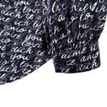 CAbi Navy Blue Te Amo Love Long Sleeve Tunic Top Shirt Womens Size Small Photo 12