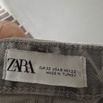 ZARA  Distressed Mom Jeans Grey Wash Size 0 Photo 4