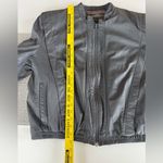 Vintage Berman’s Gray Leather Jacket Coat Fur Lining Sz 16 70’s 80’s Fits Sz M Photo 9