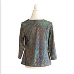 Coco Bianco  Top Sequins Black Cowl Neck Dressy Top Size Small NEW Photo 3