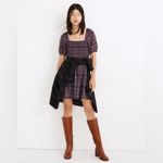 Madewell  smocked dress Lucie Puff short Sleeve Mini Rockfern plaid babydoll Photo 1