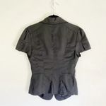 Nathalie B Vintage Y2K Short Sleeve Blazer Jacket Grey Size 5/6 Photo 5