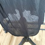 Theory Black Silk Sheer Pleated Midi Dress Size 0 Formal Sleeveless with flaw Photo 1