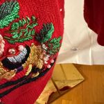 Vintage Victoria Jones Woman Red Holiday Sweater Size L Photo 2