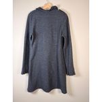 Anthropologie Luii Women's L Charcoal Gray Wool Ruffle Collar Button Front Coat Size L Photo 5