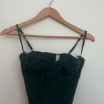 Urban Outfitters Modern Love Corset Slate Dark Green L Fairy Grunge Whimsy Lace Photo 5