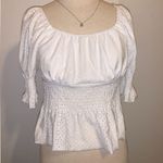 Urban Romantics  white eyelet smocked crop top size XL Photo 7