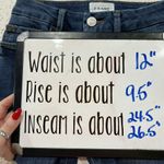 Frame  Size 25 Jeans Le Crop Mini Boot High Rise In Orlena Blue Raw Hem Women's Photo 11