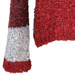 Christopher & Banks Womens Vintage Y2K Burgundy Gray Check Knit Sweater Photo 1