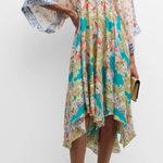 Johnny Was  Rivoray Cyrene Silk Dress Handkerchief Hem Size Small Photo 0