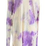 The Elder Statesman Cashmere Tie Dye Long Fit Sweater Top Purple Size M Photo 0