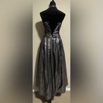 EUC Bari Jay Gray and Silver Elegant Corset Dress size 3 Photo 4