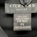 Silkland Y2K Shirt Women S Petite Black Silk Embroider Floral Button Up Boho Art Size undefined Photo 11