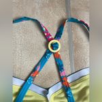 Adore Me  Gisele contour floral blue V-neck two piece bikini, adjustably straps;L Photo 4