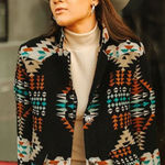 *RARE* Vintage Wool Aztec Blazer Jacket Red Size L Photo 0