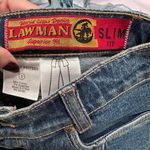 Vintage Lawman Slim Fit Bootcut Jeans Embroidered Stars NWT Deadstock Western Blue Size 0 Photo 5