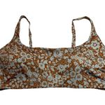 Everlane Square Neck Floral Bikini Top Size XXL Vacation Colorful Resort Summer Photo 0