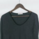 ZARA  L Gray Black Boyfriend Shirt Tail Top Photo 2