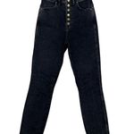 Mother Swooner Exposed Snap Jeans Wrong Side of the Tracks Black Denim Size 24 Photo 2