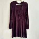 EXPRESS Red and Black Fit & Flare Dress with Bell Sleeves, Size Medium Photo 1