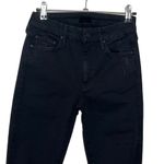 MOTHER The Looker Ankle Fray Jeans Gold Bolt Women’s Size 24 Cropped Skinny Black Photo 15