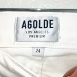AGOLDE  Los Angeles Premium White Raw Hem Skinny Jeans Photo 4