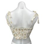 American Eagle Outfitters White Floral Sleeveless Cami Camisole Crop Tank Top M Photo 1