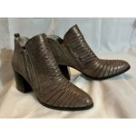 Donald Pliner DONALD J PLINER Elton Brown Pewter Leather Metallic Ankle Bootie Boots Sz 9 Photo 1