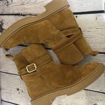 ZARA Woman’s US size 8.5 Genuine Suede and Faux Fur Boots Photo 3