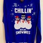 Well Worn - Chilling with my snowmies Christmas Sweater blue M Photo 0