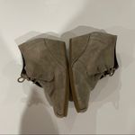 Toms  Desert Taupe Suede Wedge Heel Lace‎ Up Booties Size 9 Photo 3