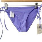 Mara Hoffman Lei Amnesia Purple Side Tie Brazilian Bikini Bottoms Size Large Photo 0